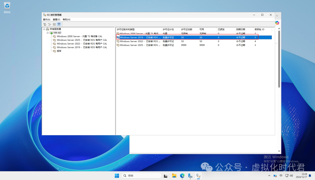 Windows Server2025远程桌面服务配置和授权激活(图53) Windows Server2025远程桌面服务配置和授权激活(图45)